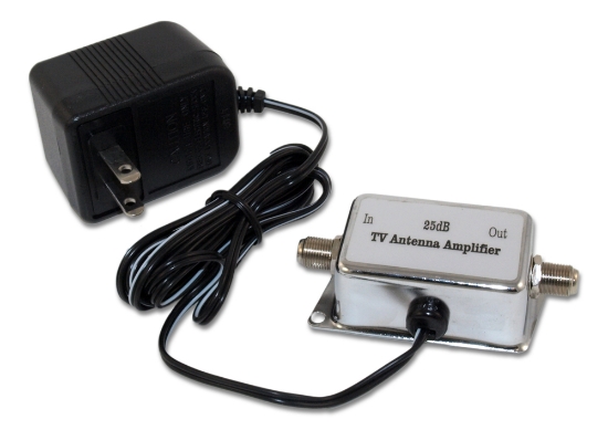 Picture of Antenna TV Booster Signal Amplifier VHF UHF FM HDTV (25 DB) 50MHZ-860MHZ