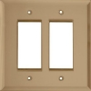 Picture of  CRL-Glass Mirror Yellow/Gold - 2 GFCI  Wallplate (double Decora)