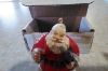 Picture of Santa Coca Cola Ornament- Santa Sitting On A Stoole enjoying A cold bottle of coke